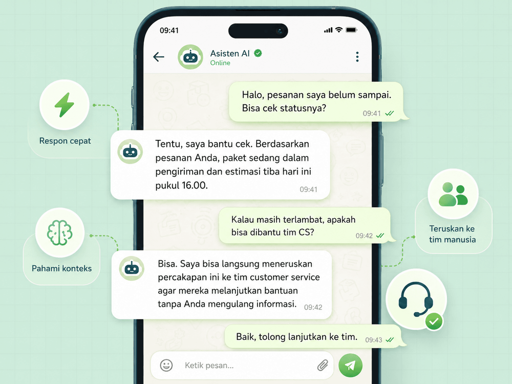 An AI Chatbot That Answers Fast, Understands Context, and Is Ready to Handoff to Your Team