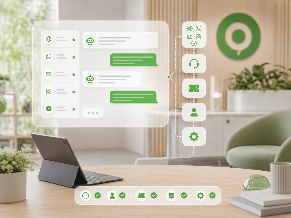 Terhubung with Omnichannel Chat, CRM, and System Internal